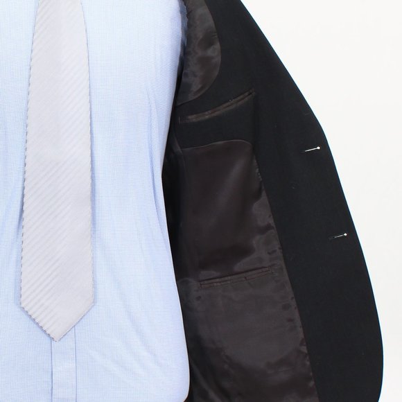 Pronto Uomo 38L Gray Solid 2-Button Sport Coat Blazer Jacket B419 - Picture 10 of 11